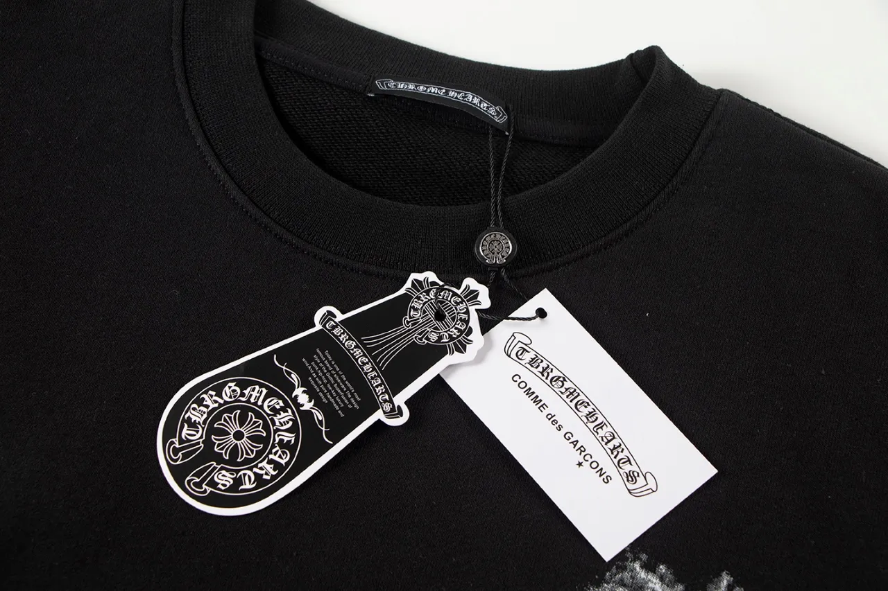 P250 Chrome Hearts Chrome Hearts Cloud Smoke Print Embroidered Sweatshirt Size: S M L XL Color: Black, White